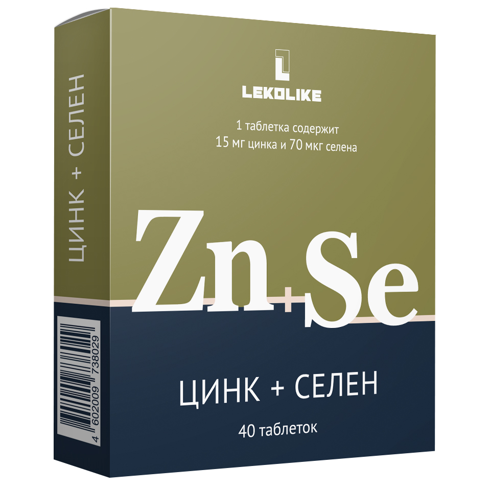 Lekolike Цинк + Селен, таблетки, 40 шт. фото