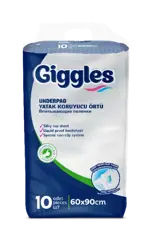 Giggles Underpad Пеленки впитывающие для взрослых, 60 см х 90 см, 10 шт. фото