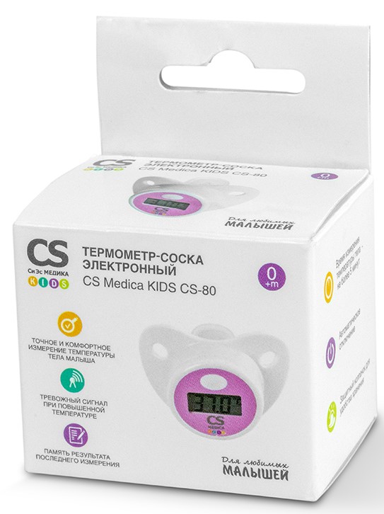 CS Medica Kids CS-80 Термометр-соска электронный, 1 шт. фото