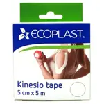 Ecoplast Kinesio tape, 5 см х 5 м, кинезио тейп, 1 шт, белый фото