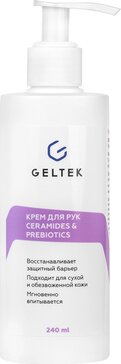 Geltek Ceramides & Prebiotics Крем для рук с керамидами и пребиотиками, крем для рук, 240 мл, 1 шт. фото