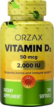 Orzax Ocean Витамин D3, 2000 МЕ, капсулы, 360 шт. фото
