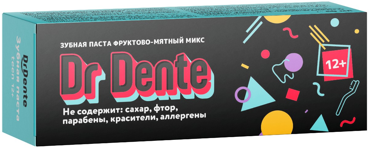 Dr.Dente Зубная паста детская, паста зубная, 50 мл, 1 шт, фруктово-мятный микс фото