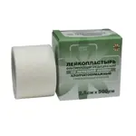 Leiko Пластырь фиксирующий, 2.5 см х 500 см, лейкопластырь, 1 шт, белого цвета, нетканая основа фото