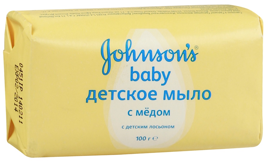 Johnson's baby мыло детское, мыло детское, 100 г, 1 шт, с медом фото