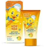 Кря-кря Зубная паста с витамином F, 50 г, 1 шт, апельсин, без фтора фото