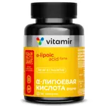 Витамир Альфа-липоевая кислота Форте, 100 мг, таблетки, покрытые оболочкой, 90 шт. фото 