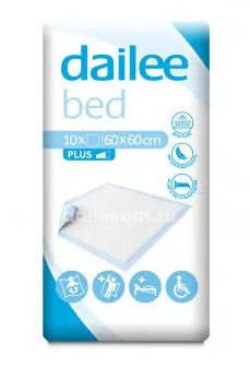 Dailee Bed Plus Пеленки впитывающие, 60 см x 60 см, 10 шт. фото