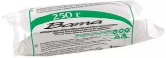 Вата медицинская хирургическая нестерильная, 250 г, 1 шт. фото