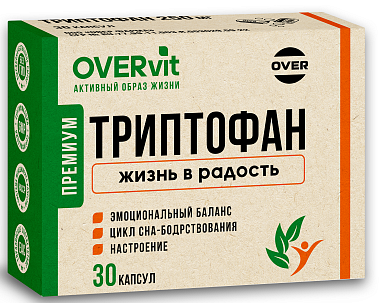 OVERvit Триптофан, капсулы, 30 шт. фото
