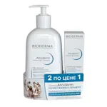 Bioderma Atoderm гель-интенсив 500 мл + гель-крем 75 мл, набор, 1 шт. фото