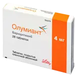 Олумиант, 4 мг, таблетки, покрытые пленочной оболочкой, 28 шт. фото