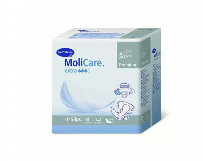 MoliCare Premium Extra soft Подгузники воздухопроницаемые, Medium M (2), 10 шт, 90-120см фото