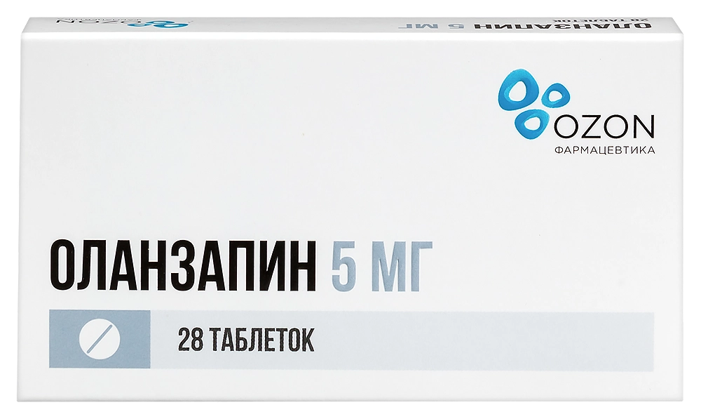 Оланзапин, 5 мг, таблетки, диспергируемые в полости рта, 28 шт. фото
