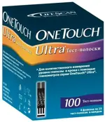 OneTouch Ultra, тест-полоски для определения уровня глюкозы в крови, 100 шт. фото