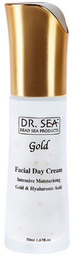 Dr. Sea gold Крем для лица интенсивный увлажняющий дневной, крем для лица, 50 мл, 1 шт, с золотом и гиалуроновой кислотой фото
