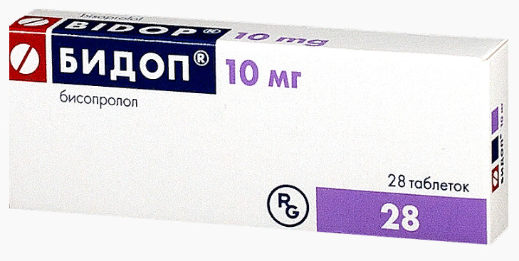Бидоп, 10 мг, таблетки, 28 шт. фото