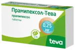 Прамипексол-Тева, 0.25 мг, таблетки, 30 шт. фото