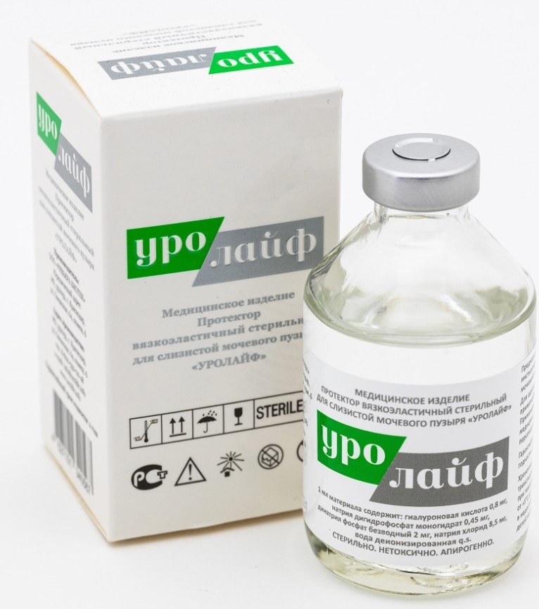 Уролайф протектор вязкоэластичный стерильный, 0.08%, 50 мл, 1 шт. фото