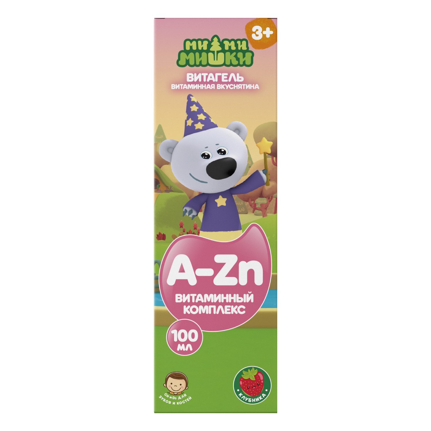 Ми-ми-мишки Витагель витаминный комплекс для детей, гель для приема внутрь, 100 мл, 1 шт, клубника фото