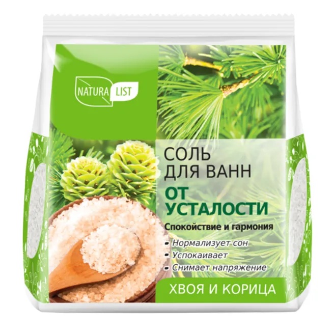 Натуралист Соль для ванн от Усталости, соль для ванн, 500 г, 1 шт. фото