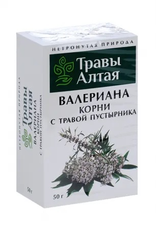 Валерианы корни с пустырником серии Алтай, фиточай, 50 г, 1 шт. фото