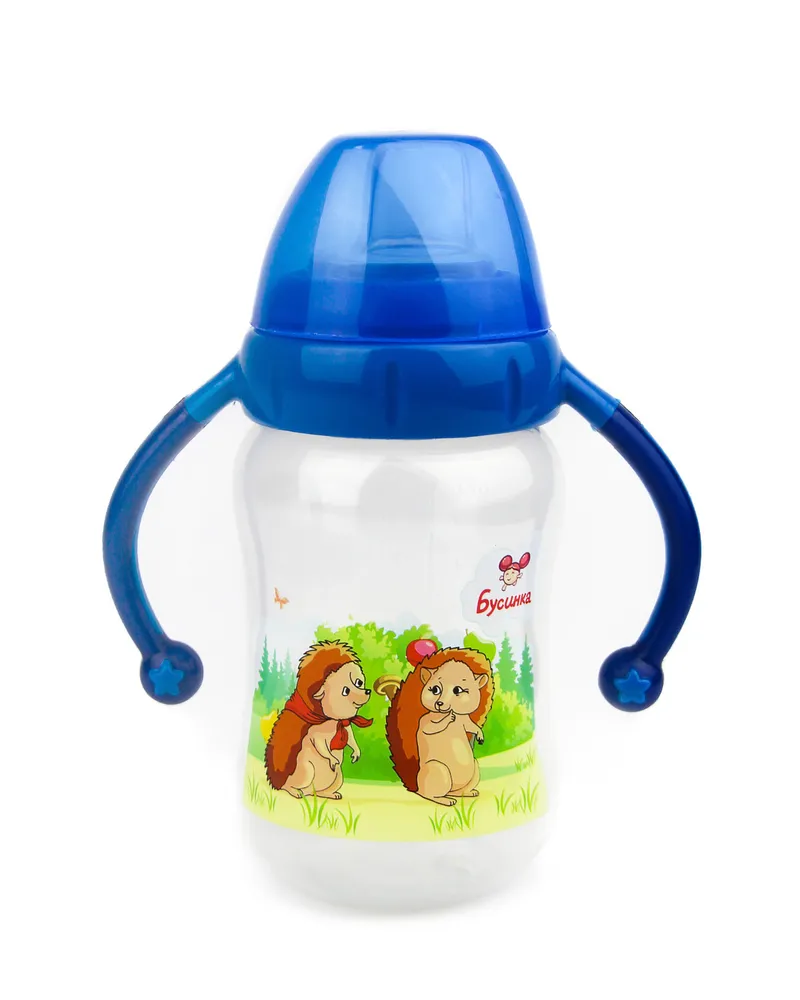 Бусинка поильник-непроливайка с силиконовым носиком и ручками, 270 мл, 1 шт, арт. 1922 фото