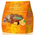 Конфеты Фруктово-Пралиновые с апельсином на сорбите, 200 г, 1 шт. фото
