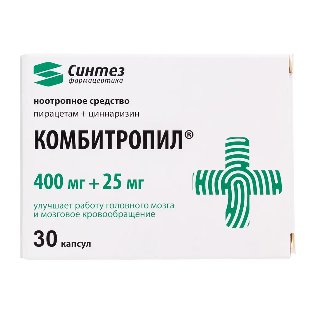 Комбитропил, 400 мг+25 мг, капсулы, 30 шт. фото
