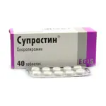 Супрастин, 25 мг, таблетки, 40 шт. фото 