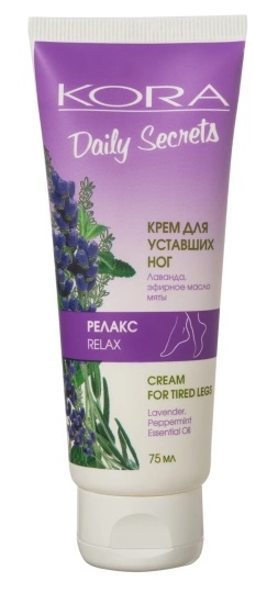 Kora Релакс крем для уставших ног, крем для ног, 75 мл, 1 шт. фото