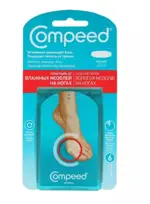 Compeed Пластырь от влажных мозолей на ногах, пластырь медицинский, 6 шт, малый фото