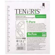 Teneris T-Pore Пластырь фиксирующий, 6 см х 7 см, пластырь, 1 шт, нетканая основа фото