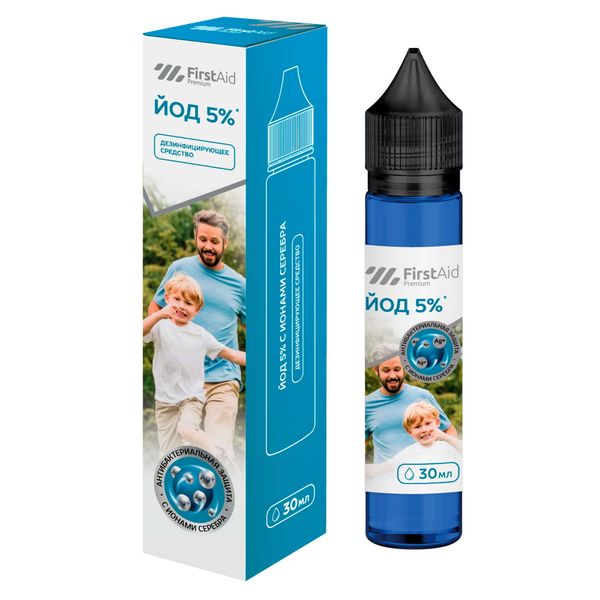 Ферстэйд Банеран Йод Средство дезинфицирующее с ионами серебра, 5 %, раствор для наружного применения, 30 мл, 1 шт. фото