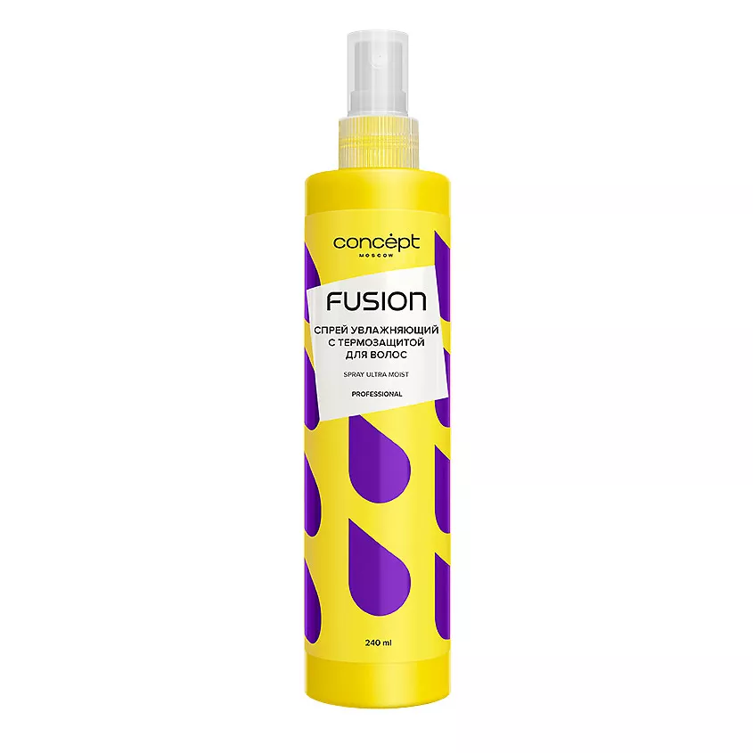 Concept fusion спрей для волос увлажняющий с термозащитой, спрей, 240 мл, 1 шт. фото