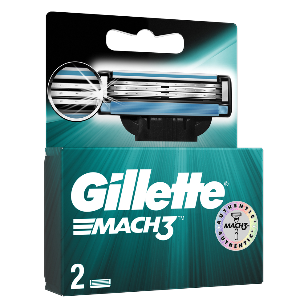 Gillette Mach 3 Кассеты для бритвенного станка, 2 шт. фото