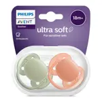 AVENT Ultra Soft Пустышка силиконовая с футляром, 18+ месяцев, 2 шт, арт. SCF093/01 фото