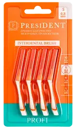 PresiDENT Profi Межзубные ершики, S, 4 шт. фото