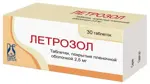 Летрозол, 2.5 мг, таблетки, покрытые пленочной оболочкой, 30 шт. фото 