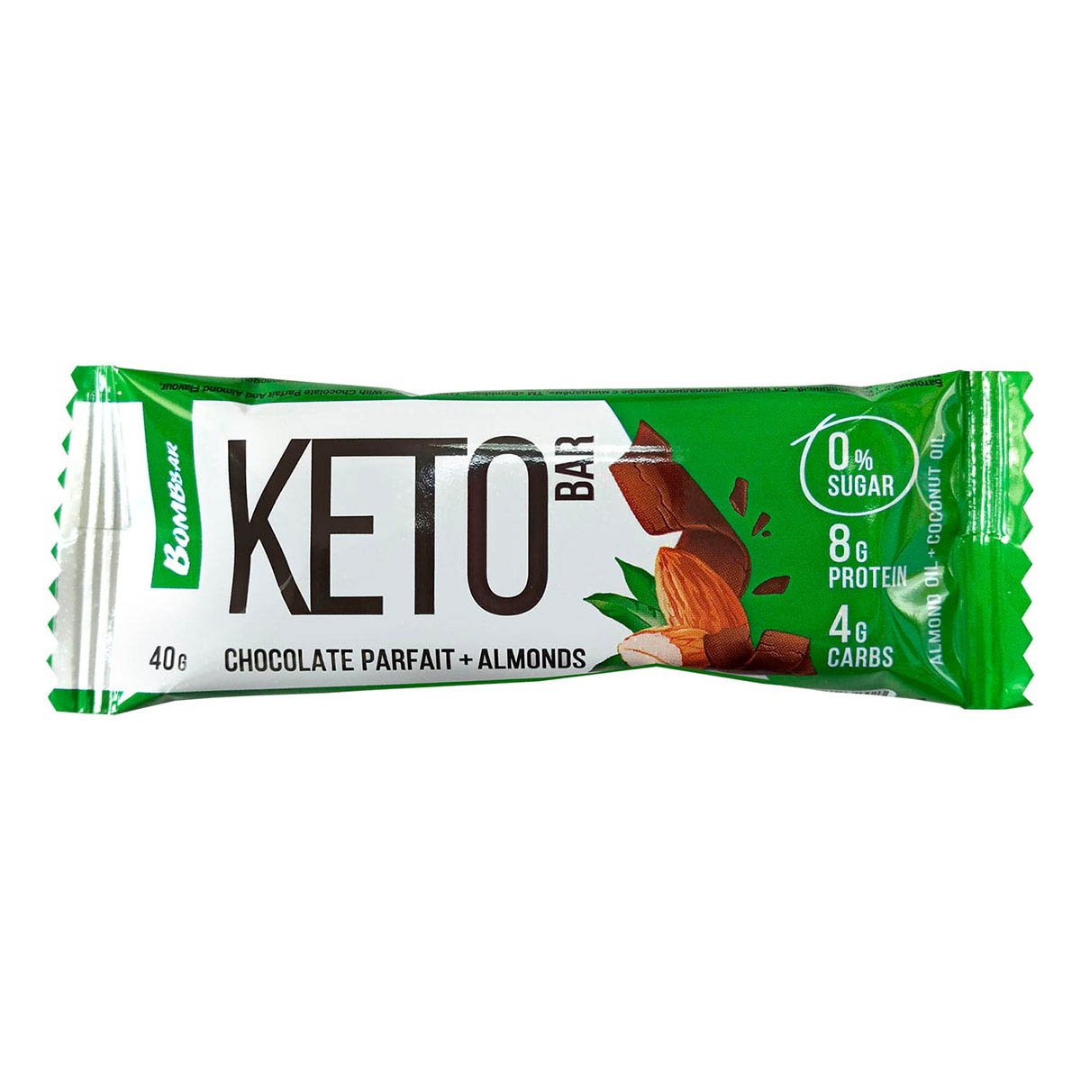 Bombbar Keto Батончик, батончик, 40 г, 1 шт, шоколадное парфе с миндалем фото
