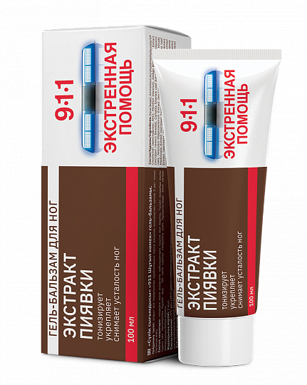 911 Экстренная помощь Экстракт пиявки, гель-бальзам, 100 мл, 1 шт. фото