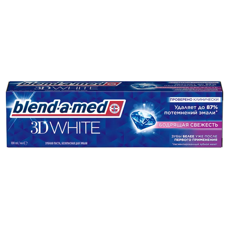 Blend-a-Med 3D White Зубная паста Бодрящая свежесть, паста зубная, 100 мл, 1 шт. фото