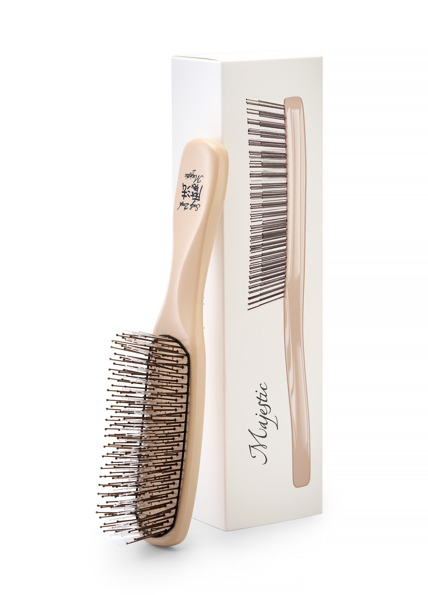 Majestic Расческа универсальная для всех типов волос Тиффани, 1 шт, фундук фото