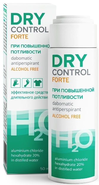 Dry Control Forte дабоматик антиперспирант без спирта 20%, 50 мл, 1 шт, без спирта фото