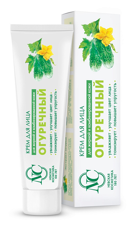 Невская Косметика Огуречный, крем для лица, 40 мл, 1 шт, для жирной и комбинированной кожи фото