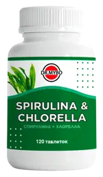 Dr Mybo Спирулина + Хлорелла, таблетки, 120 шт. фото
