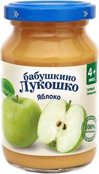 Бабушкино Лукошко детское пюре, пюре, 190 г, 1 шт, яблоко фото
