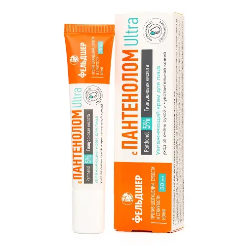 Фельдшер ultra крем для лица увлажняющий с пантенолом 5%, крем для лица, 30 мл, 1 шт. фото