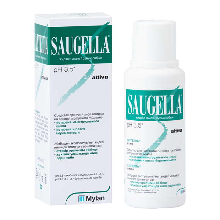 Saugella Attiva средство для интимной гигиены, мыло жидкое, 250 мл, 1 шт. фото