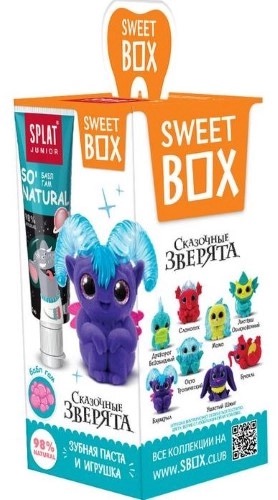 Splat junior Sweet box Зубная паста детская с игрушкой, набор, 20 мл, 1 шт, бабл гам фото